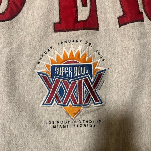 Vintage 1995 San Francisco 49ers Super Bowl XXIX Crewneck size L - Picture 2 of 3